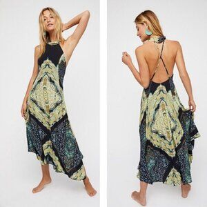 Free People | "Going My Way" Midi Dress Boho Black Combo | Size Medium*